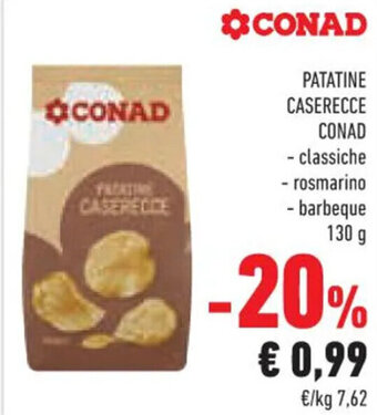 Conad Superstore PATATINE CASERECCE CONAD 130 g offerta