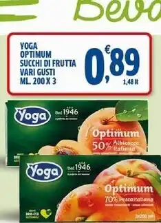 Sigma Yoga optimum succhi di frutta vari gusti offerta