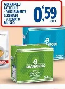 Sigma Granarolo latte uht - parzialmente scremato -scremato offerta