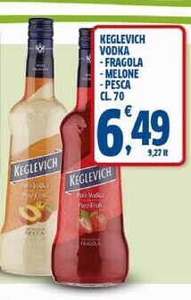 Sigma Keglevich vodka -fragola - melone - pesca offerta