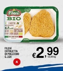 Fileni cotoletta di pollo bio g. 220