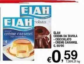 Sigma Elah crema da tavola - cioccolato - crème caramel offerta