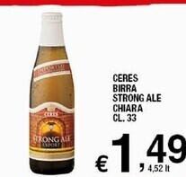 Sigma Ceres birra strong ale chiara offerta