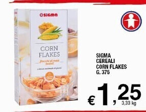Sigma Sigma cereali corn flakes offerta