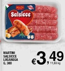 Sigma Martini salsicce luganega offerta