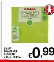 Sigma Sigma tovaglioli decorati offerta