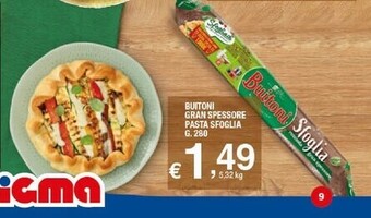 Sigma Buitoni gran spessore pasta sfoglia offerta