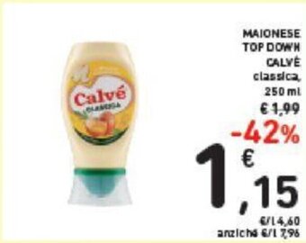 Conad MAIONESE TOP DOWN CALVE classica, 250 ml offerta