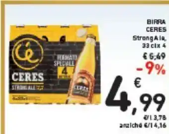 Conad BIRRA CERES Strong Ala, 33 cl x 4 offerta