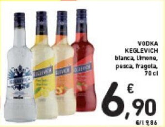 Conad VODKA KEGLEVICH blanca, Limone, pesca, fragola 70 cl offerta