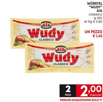 Pam Aia wurstel wudy offerta