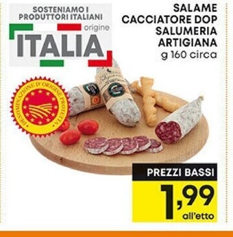 Pam Salumeria artigiana salame cacciatore dop offerta
