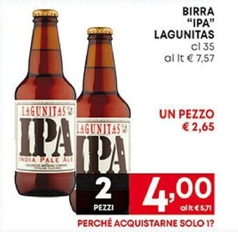 Pam Lagunitas birra ipa offerta