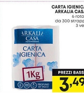 Pam Arkalia casa carta igienica offerta