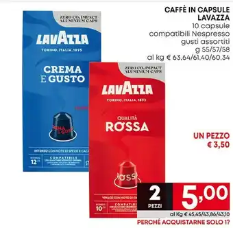Pam Lavazza caffe in capsule offerta