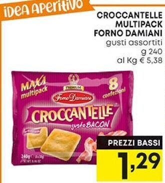 Pam Forno damiani croccantelle multipack offerta