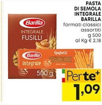 Pam Barilla pasta di semola integrale offerta
