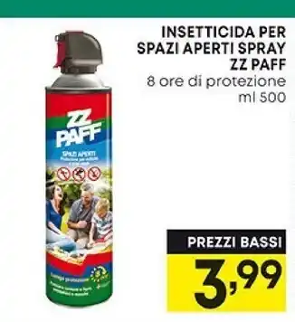 Pam Insetticida per spazi aperti spray zz paff offerta
