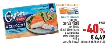 Conad City Findus croccole capitan offerta