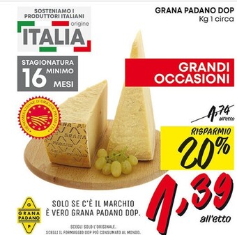 Pam Grana padano dop offerta