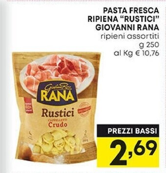 Pam Giovanni rana pasta fresca ripiena rustici offerta
