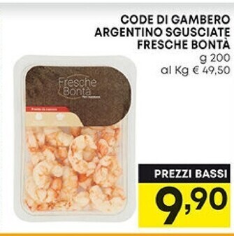 Pam Fresche bonta code di gambero argentino sgusciate offerta