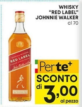 Pam Johnnie walker whisky red label offerta