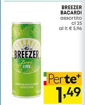 Pam Breezer bacardi offerta