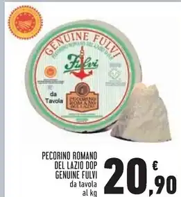 Conad Genuine fulvi - pecorino romano del lazio dop offerta