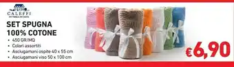 Caleffi set spugna 100% cotone