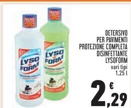 Conad Lysoform detersivo per pavimenti protezione completa disinfettante offerta