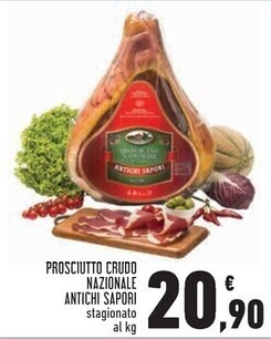 Conad City Antichi sapori prosciutto crudo nazionale offerta