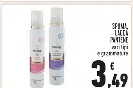 Conad Pantene spuma , lacca offerta