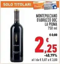 Conad La piuma - montepulciano d'abruzzo doc offerta