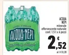 Conad Acqua di nepi minerale effervescente naturale offerta