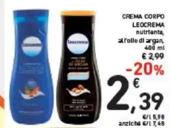 Conad CREMA CORPO LEOCREMA nutriente, 400 ml offerta