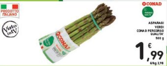 Conad ASPARAGI VERDI CONAD PERCORSO QUALITA 500 g offerta