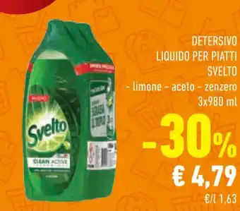 Conad Superstore DETERSIVO LIQUIDO PER PIATTI SVELTO 3x980 ml offerta