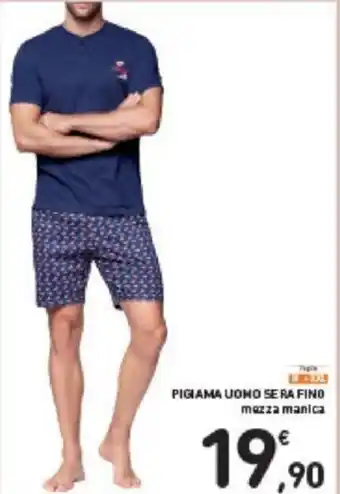 Conad PIGIAMA UONO SERA FINO mezza manica offerta