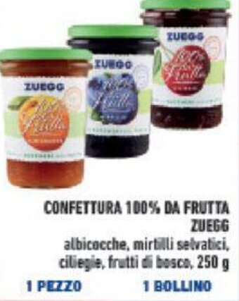 Conad CONFETTURA 100% DA FRUTTA ZUEGG 250 g offerta