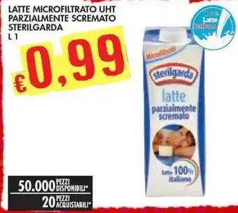 LATTE MICROFILTRATO UHT PARZIALMENTE SCREMATO STERILGARDA L 1