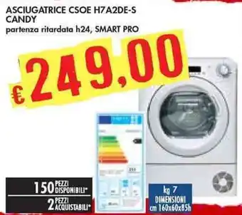 Bennet ASCIUGATRICE CSOE H7A2DE-S CANDY cm 160x60x85h offerta