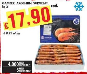 Bennet GAMBERI ARGENTINI SURGELATI kg 2 offerta