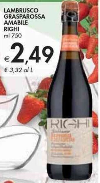 LAMBRUSCO GRASPAROSSA AMABILE RIGHI ml 750