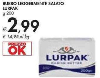 Bennet BURRO LEGGERMENTE SALATO LURPAK g 200 offerta