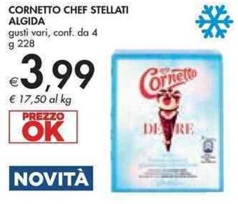Bennet CORNETTO CHEF STELLATI ALGIDA gusti vari, conf. da 4 g 228 offerta