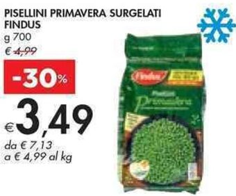 Bennet PISELLINI PRIMAVERA SURGELATI FINDUS g 700 offerta