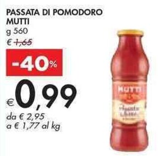 PASSATA DI POMODORO MUTTI g 560