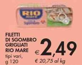 Bennet FILETTI DI SGOMBRO GRIGLIATI RIO MARE g 120 offerta