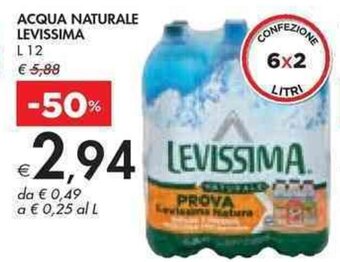 ACQUA NATURALE LEVISSIMA L 12